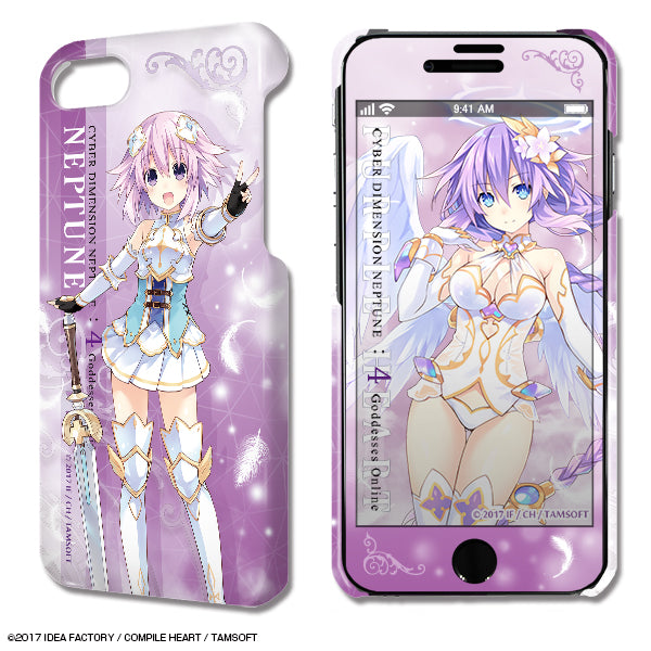 『四女神オンライン CYBER DIMENSION NEPTUNE』デザジャケット iPhone SE(第2世代)/8/7/6/6sケース&保護シート デザイン01(ネプテューヌ)